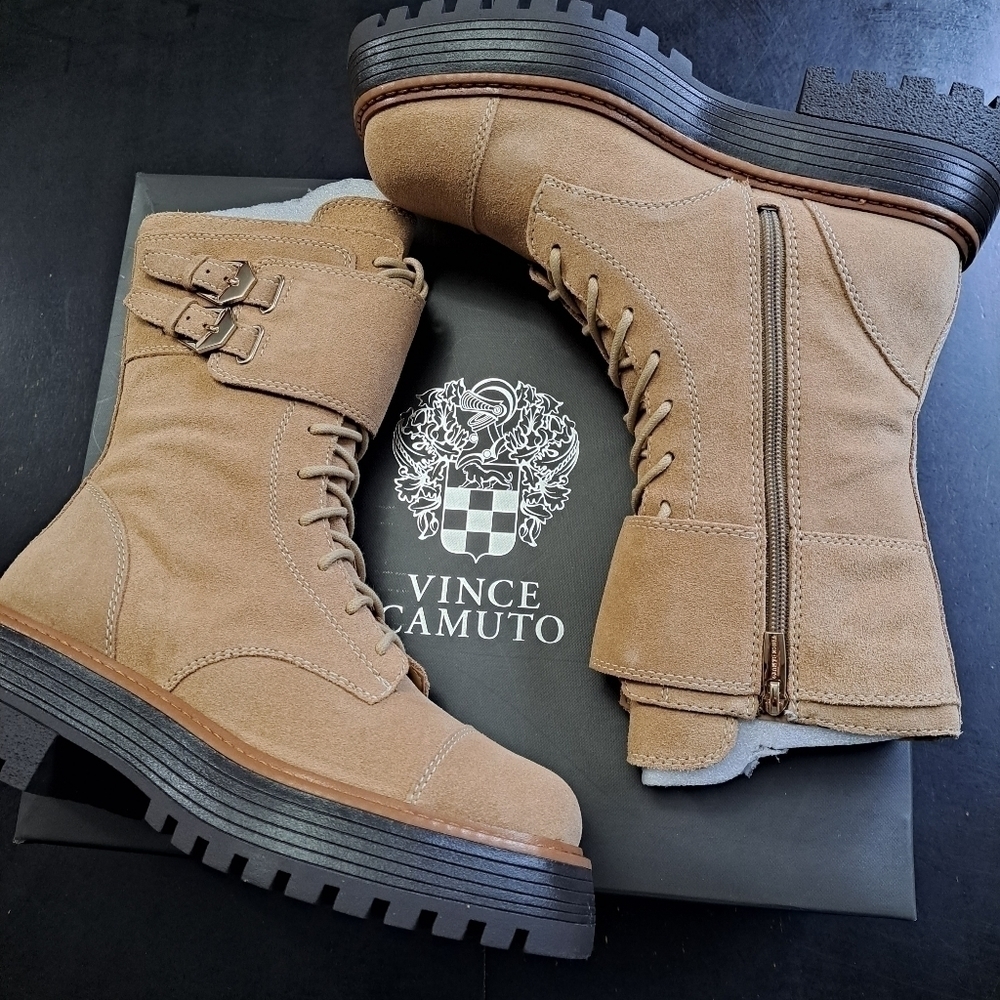 NIB Vince Camuto Monchia Platform Moto Boots Size 8.5